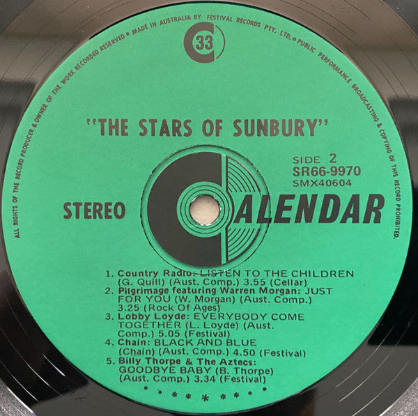 Various – The Stars of Sunbury LP vinyl record, image 3 of 4