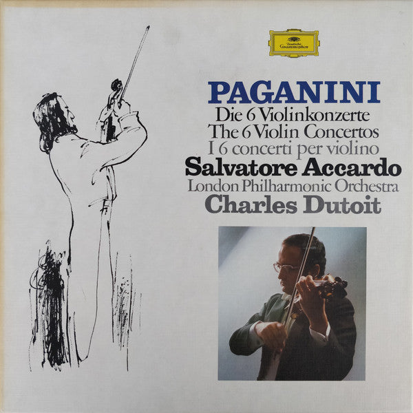 Niccolò Paganini, Salvatore Accardo, London Philharmonic Orchestra, Charles Dutoit – Die 6 Violinkonzerte (Konzerte Für Violine Und Orchester) (5xLP) LP vinyl record, image 1 of 10