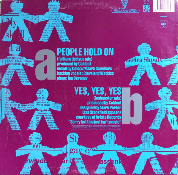 Coldcut, Lisa Stansfield – People Hold On 12" vinyl record, image 2 of 4