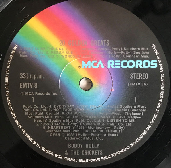 Buddy Holly, The Crickets – 20 Golden Greats LP vinyl record, image 3 of 7