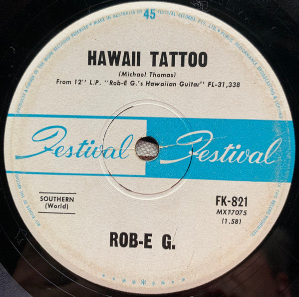 Rob E. G. – Hawaii Tattoo - Peter Gunn 7" vinyl record, image 1 of 2
