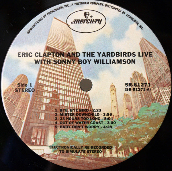 Eric Clapton, The Yardbirds, Sonny Boy Williamson – Eric Clapton And The Yardbirds Live With Sonny Boy Williamson LP vinyl record, image 3 of 4