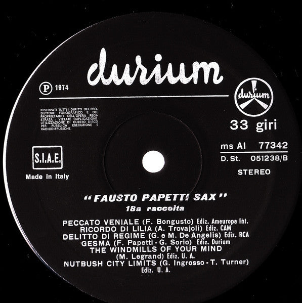 Fausto Papetti – 18a Raccolta LP vinyl record, image 3 of 8