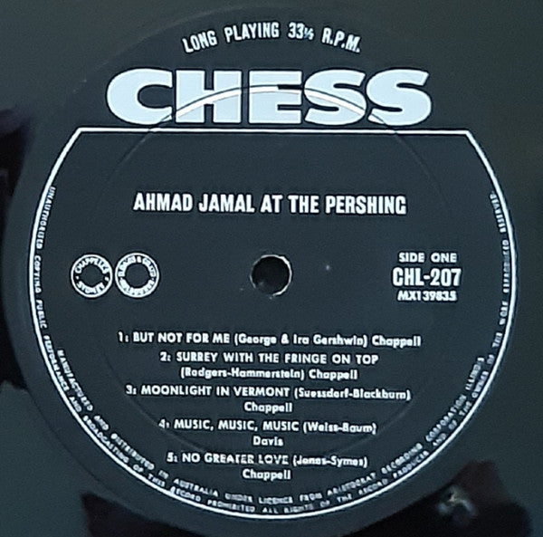 Ahmad Jamal Trio – At The Pershing / But Not For Me LP vinyl record, image 3 of 3