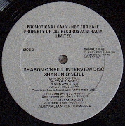 Sharon O'Neill – The Ripper Trois Radio Special LP vinyl record, image 2 of 9