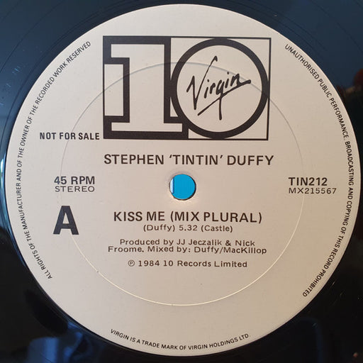 Stephen Duffy – Kiss Me (Mix Plural) 12" vinyl record