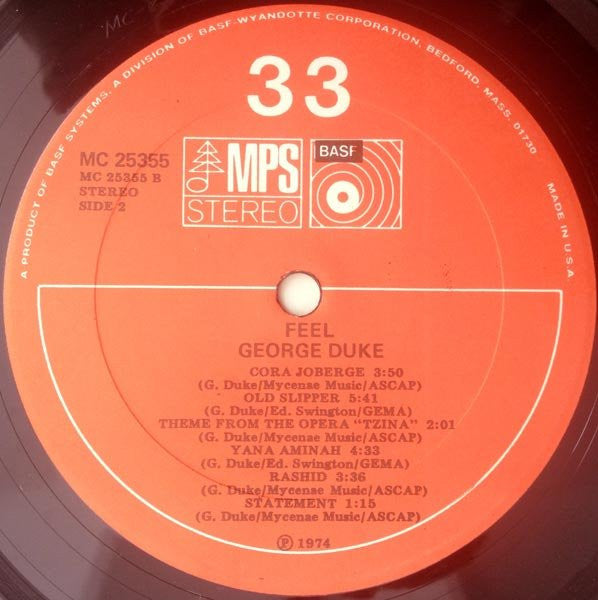 George Duke – Feel LP vinyl record, image 4 of 4
