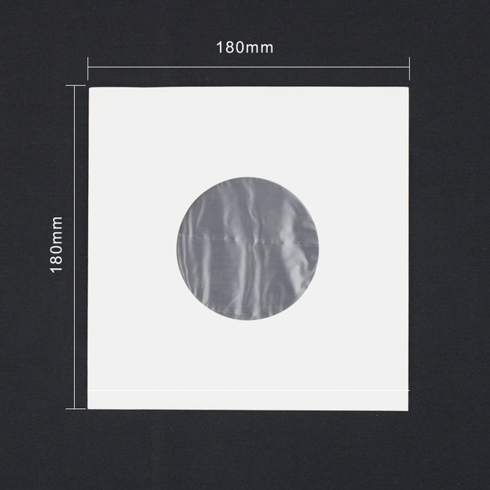 7" Paper & Poly-Lined Record Inner Sleeves - White