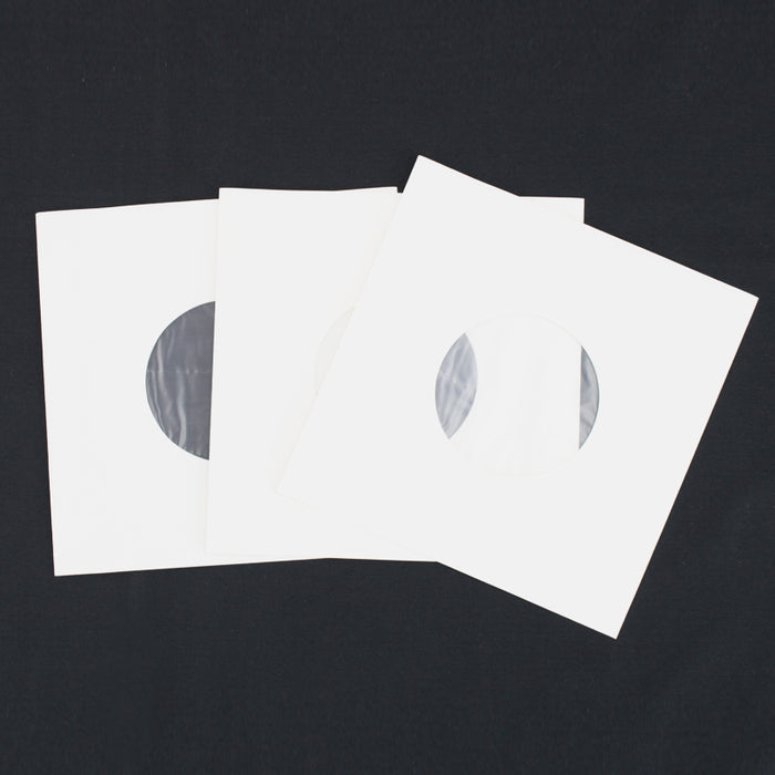 7" Paper & Poly-Lined Record Inner Sleeves - White