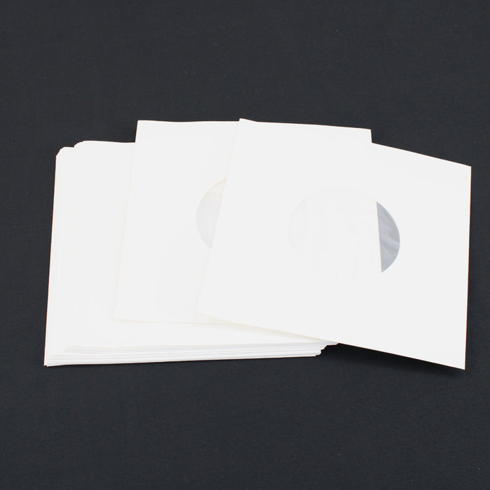 7" Paper & Poly-Lined Record Inner Sleeves - White