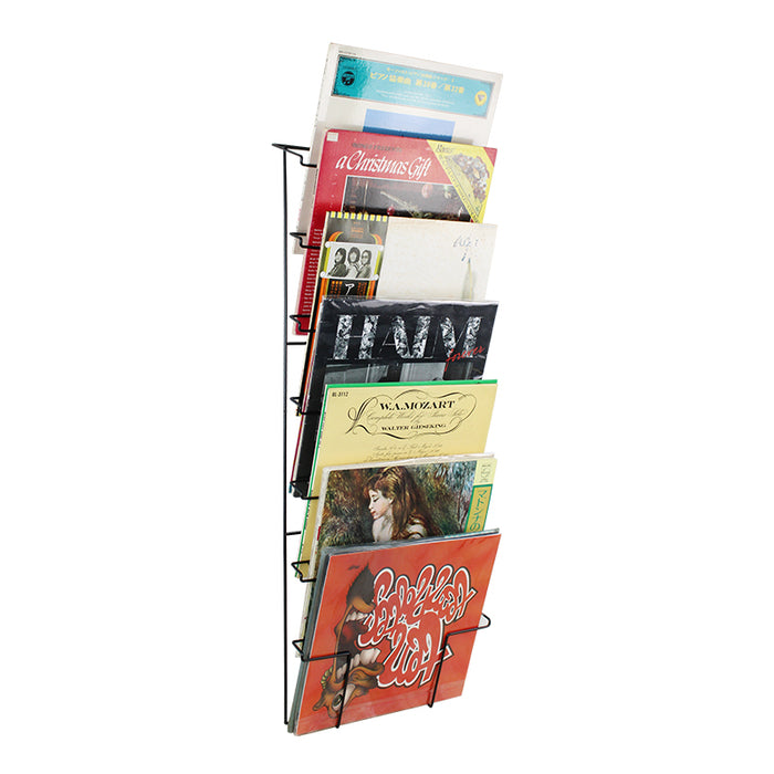LP Wall Display Rack – Metal On-Wall Vinyl Record Display for 35 LPs