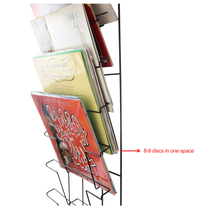 LP Wall Display Rack – Metal On-Wall Vinyl Record Display for 35 LPs