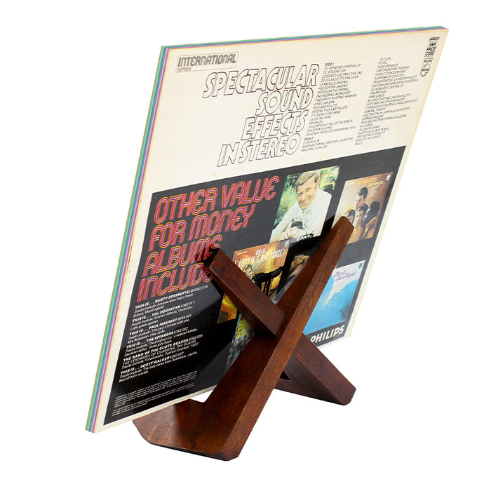 Wooden LP Display Stand – Desktop Vinyl Record Display Holder