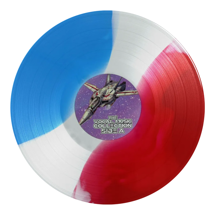 Various – Robotech - The Vocal Music Collection (Tri-Colour Striped Blue, White, Red Vinyl) - Image 4