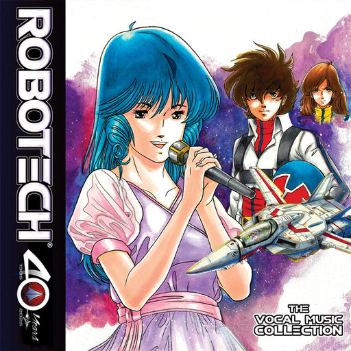 Various – Robotech - The Vocal Music Collection (Tri-Colour Striped Blue, White, Red Vinyl) - Image 1