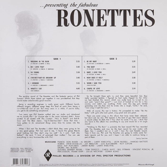 Presenting The Fabulous Ronettes Featuring Veronica – The Ronettes, Veronica Bennett LP vinyl record, image 2 of 3