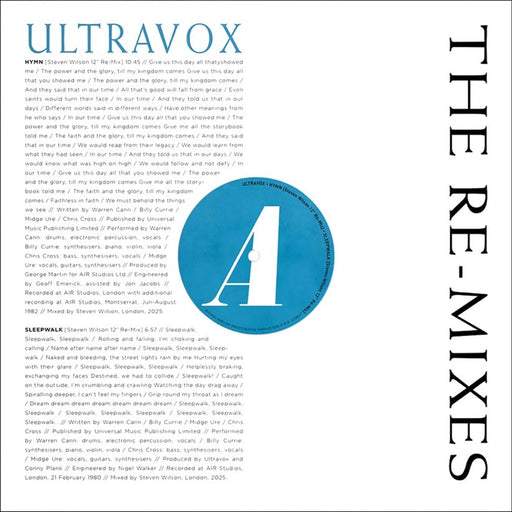 Ultravox – The Re-Mixes (2xLP, Clear vinyl) - Image 1