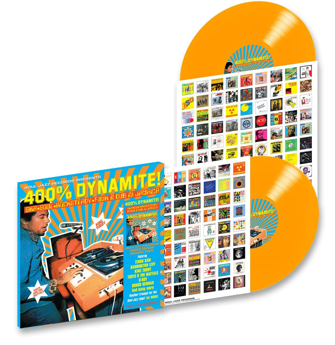 Various – 400% Dynamite! (2xLP) (Orange Vinyl) LP vinyl record, image 2 of 2