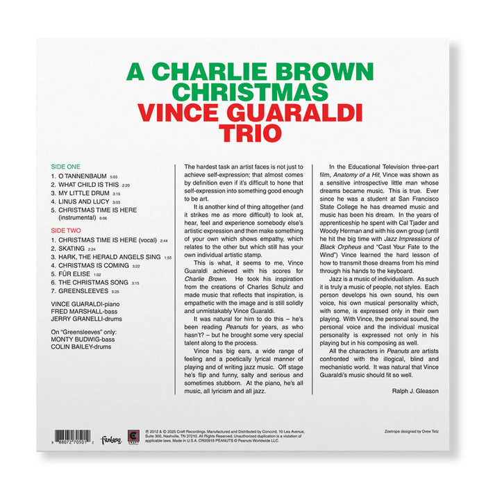 Vince Guaraldi Trio – A Charlie Brown Christmas (Zoetrope edition) LP vinyl record, image 3 of 3