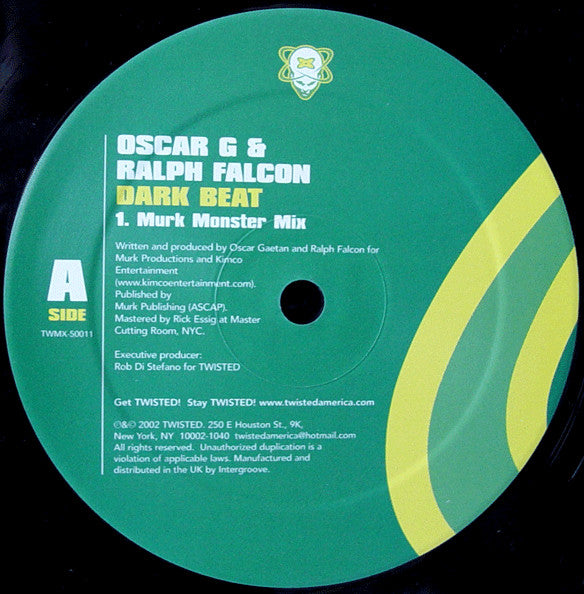 Oscar G & Ralph Falcon – Dark Beat 12" vinyl record, image 3 of 4