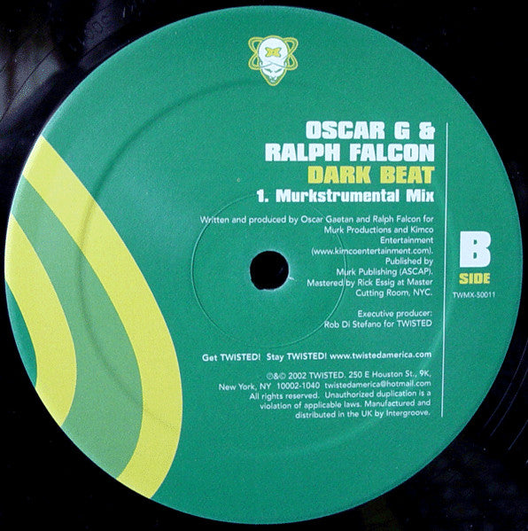 Oscar G & Ralph Falcon – Dark Beat 12" vinyl record, image 4 of 4