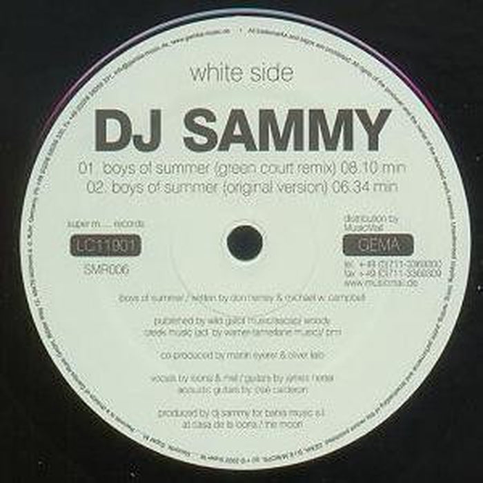 DJ Sammy – Boys Of Summer (LP, Vinyl Record Album)