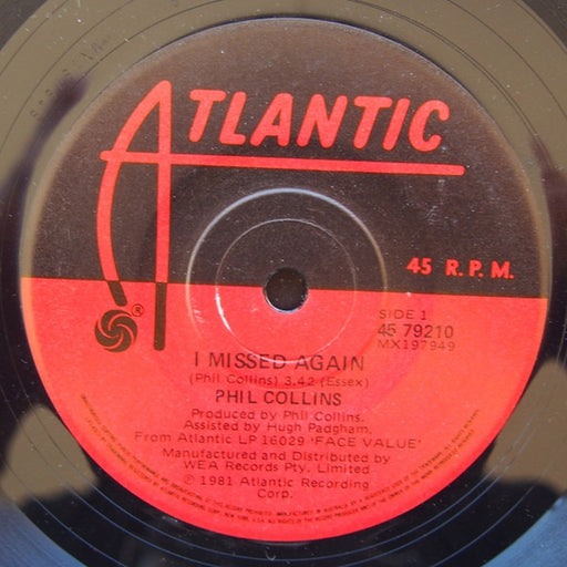 Phil Collins – I Missed Again (LP, Vinyl Record Album)
