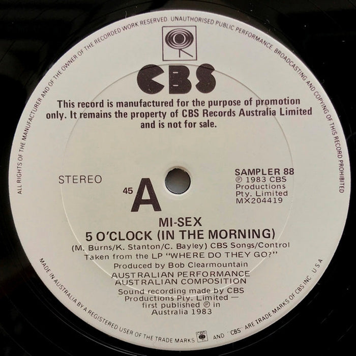 Mi-Sex – 5 O'Clock (In The Morning) (LP, Vinyl Record Album)