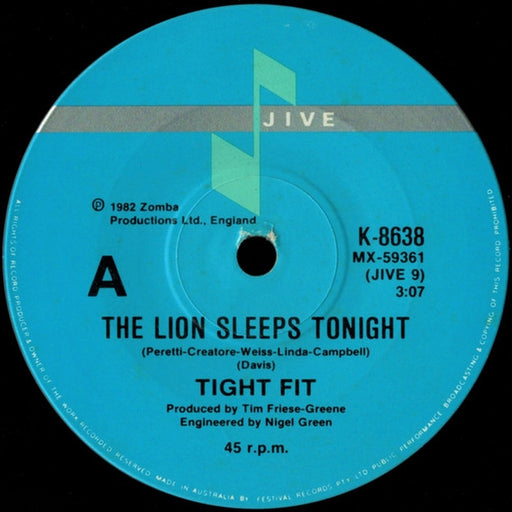 Tight Fit – The Lion Sleeps Tonight (LP, Vinyl Record Album)
