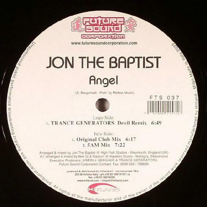 Jon The Baptist – Angel (LP, Vinyl Record Album)