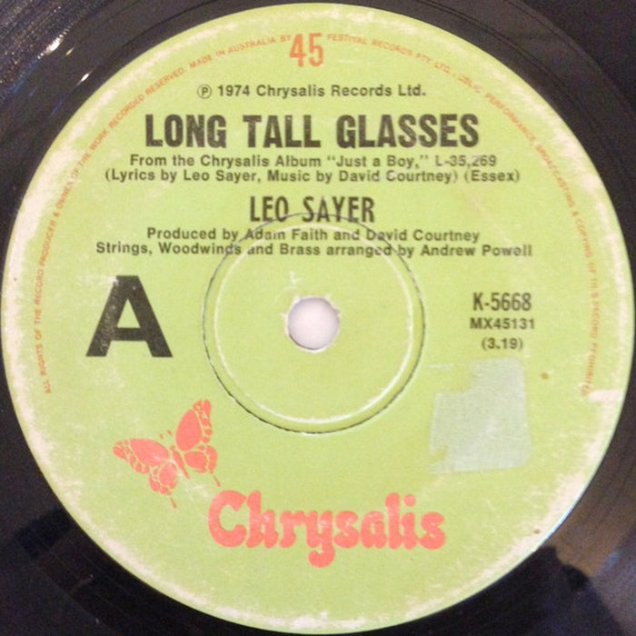 Leo Sayer – Long Tall Glasses (LP, Vinyl Record Album)