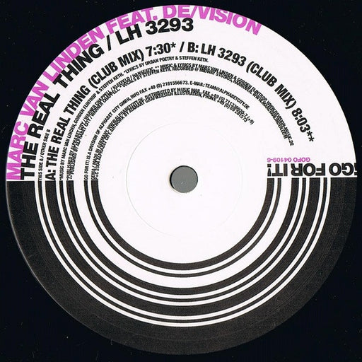 Marc van Linden, De/Vision – The Real Thing / LH 3293 (LP, Vinyl Record Album)