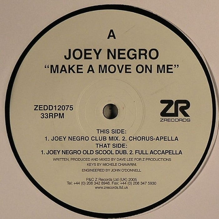 Joey Negro – Make A Move On Me (LP, Vinyl Record Album)