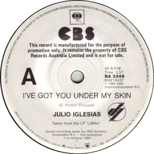 I've Got You Under My Skin – Julio Iglesias (LP, Vinyl Record Album)