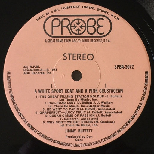 Jimmy Buffett – A White Sport Coat And A Pink Crustacean (LP, Vinyl Record Album)