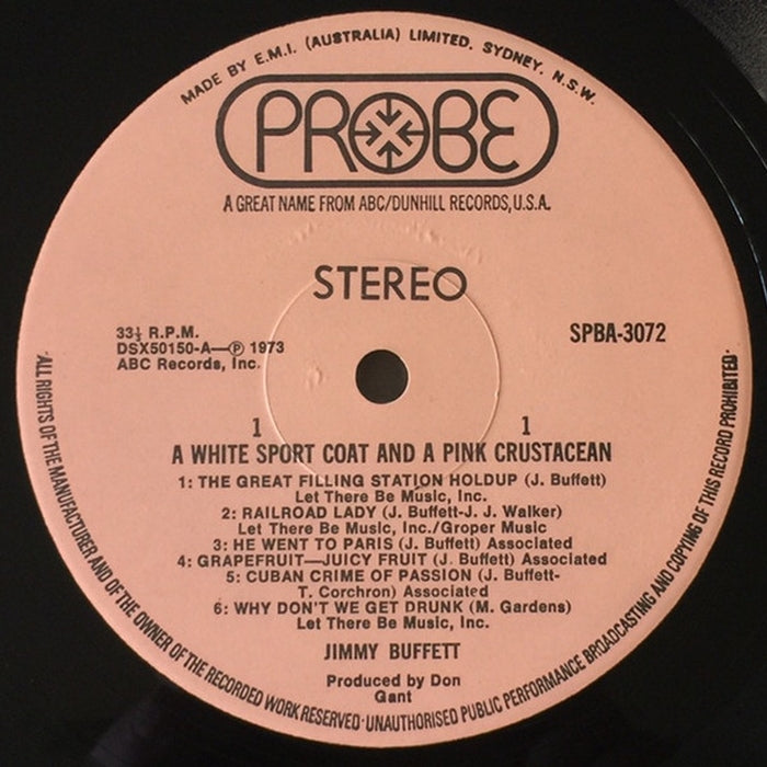 Jimmy Buffett – A White Sport Coat And A Pink Crustacean (LP, Vinyl Record Album)