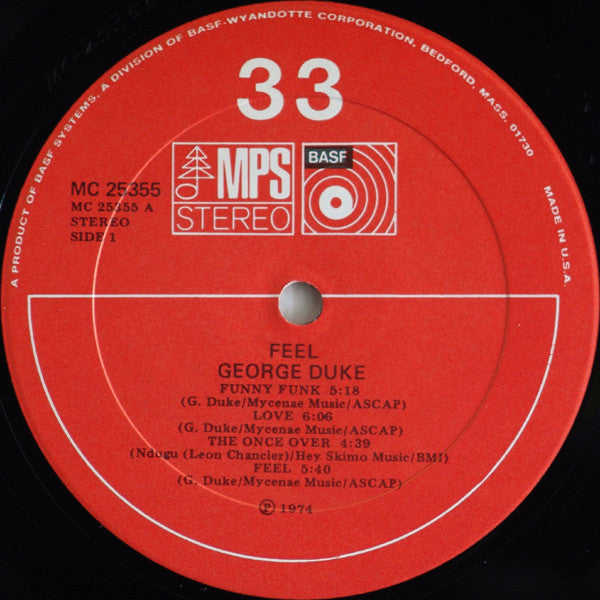 George Duke – Feel LP vinyl record, image 3 of 4