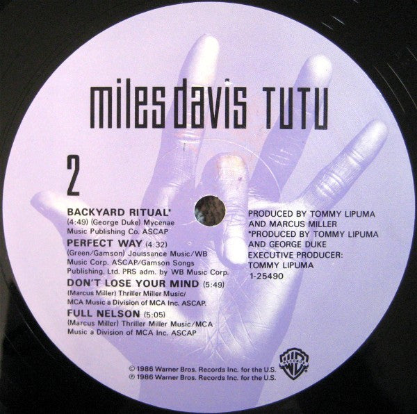Miles Davis – Tutu LP vinyl record, image 4 of 8