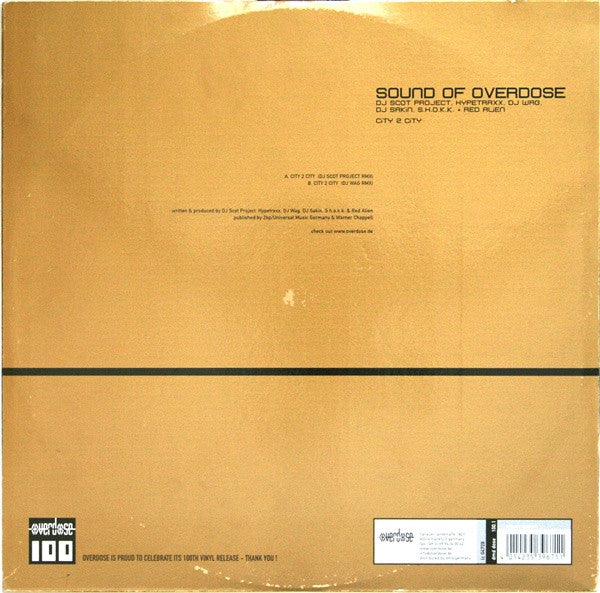 Sound Of Overdose – City 2 City 12" vinyl record, image 2 of 4