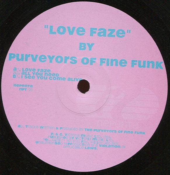 Purveyors Of Fine Funk – Love Faze 12" vinyl record, image 1 of 5