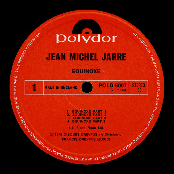 Jean-Michel Jarre – Equinoxe LP vinyl record, image 3 of 5