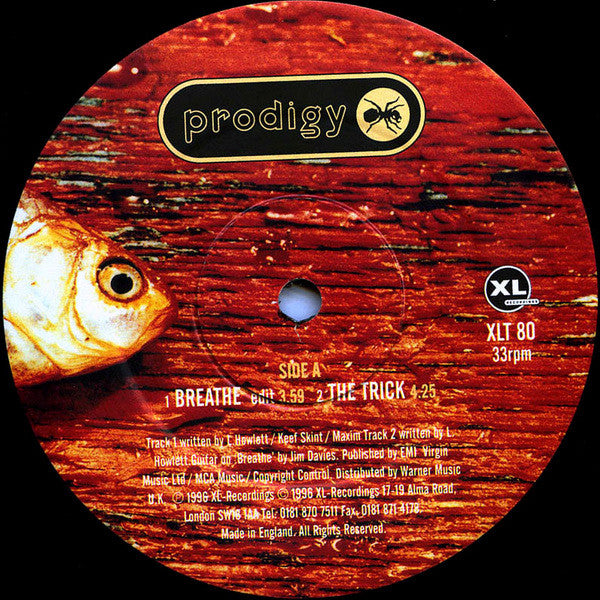 The Prodigy – Breathe 12" vinyl record, image 4 of 5