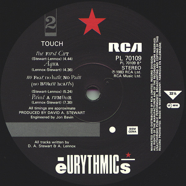 Eurythmics – Touch LP vinyl record, image 4 of 7
