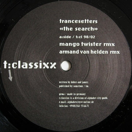 Trancesetters – The Search 12" vinyl record, image 1 of 3