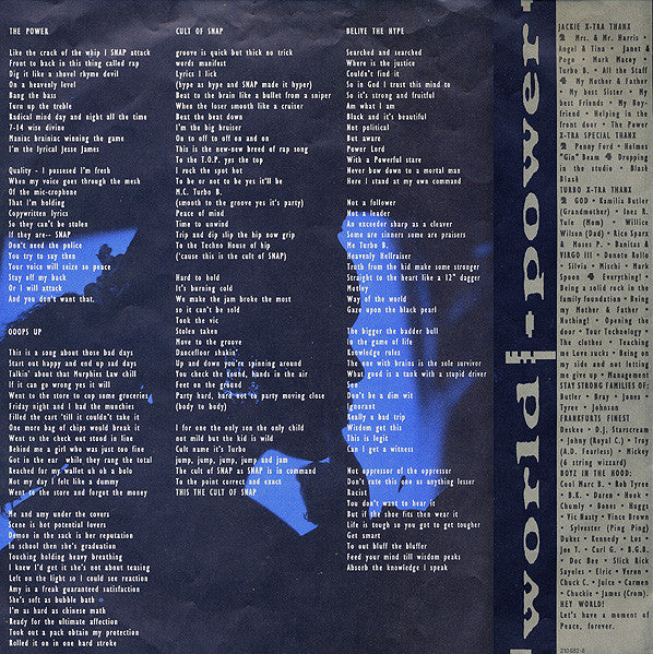 Snap! – World Power LP vinyl record, image 5 of 6