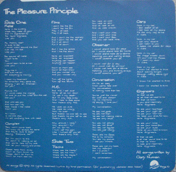 Gary Numan – The Pleasure Principle LP vinyl record, image 6 of 6