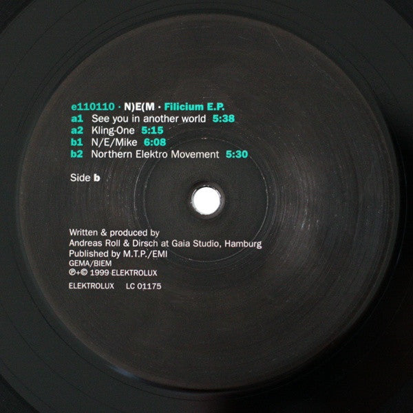 N)E(M – Filicium E.P. 12" vinyl record, image 3 of 3