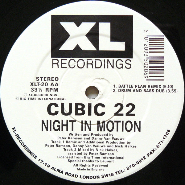 Cubic 22 – Night In Motion 12" vinyl record, image 3 of 4