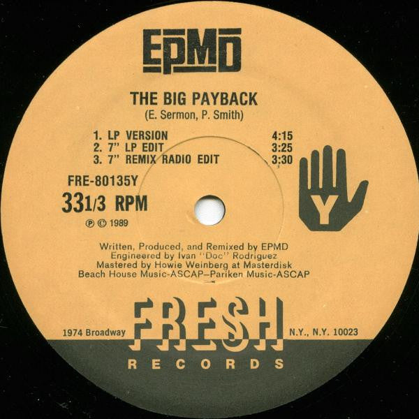 EPMD – The Big Payback 12" vinyl record, image 4 of 5