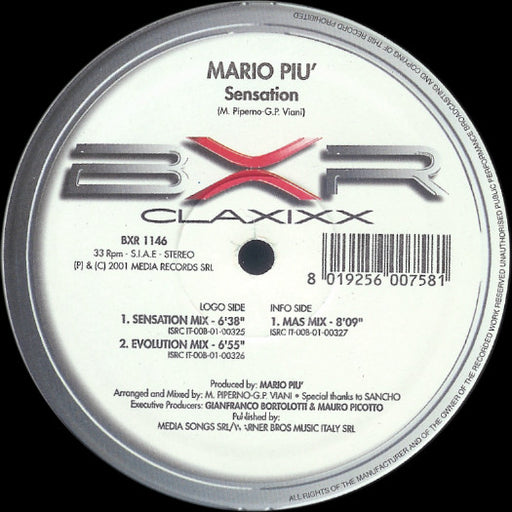 Mario Più – Sensation 12" vinyl record, image 1 of 2